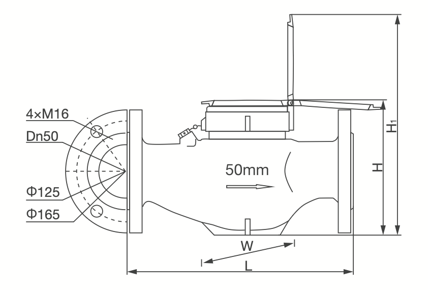 Cấu tạo đồng hồ đo nước T-FLOW TFM đa tia, vỏ đồng