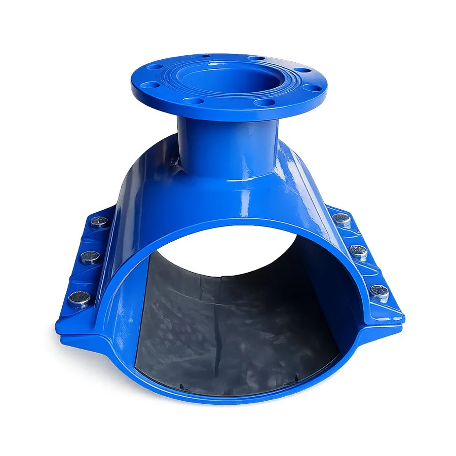 Đai khởi thủy mặt bích gang cầu T-Blue