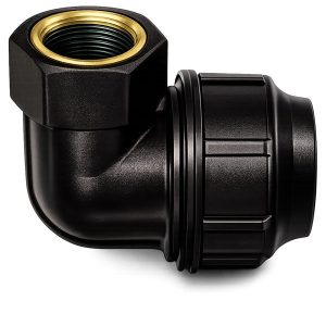 Nối góc HDPE ren đồng 90° - T-Blue