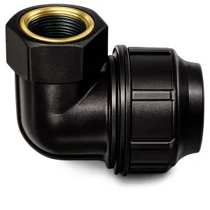 Nối góc HDPE ren đồng 90° - T-Blue