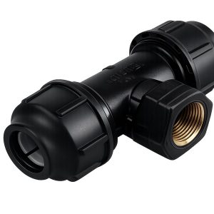 Tê thu HDPE ren đồng - T-Blue